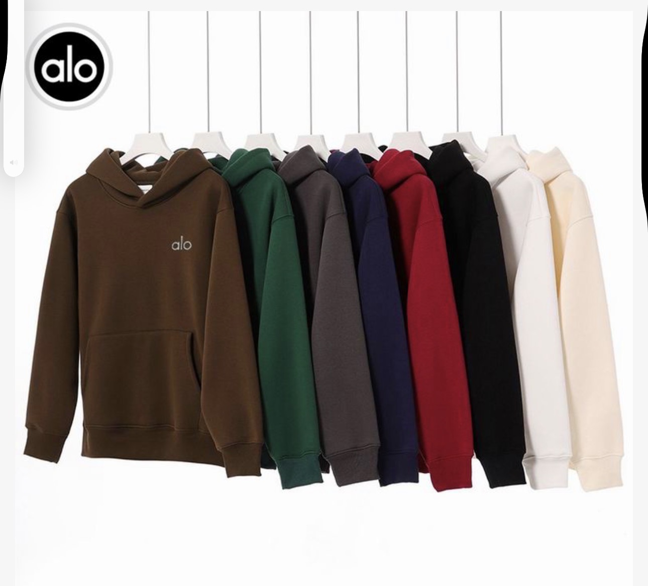 ALO Pullover Hoodie color options